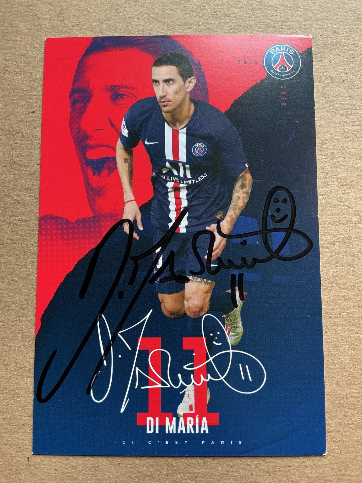 Ángel di María, Argentina 🇦🇷 Paris Saint-Germain 2019/20 hand signed - Autographs-World