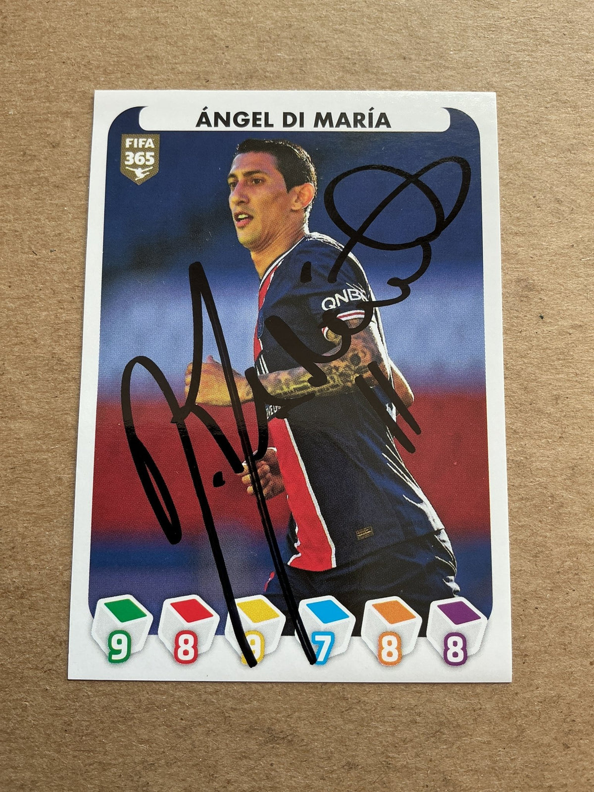 Angel di Maria, Argentina 🇦🇷 Paris Saint-Germain 2021 Panini hand signed - Autographs-World