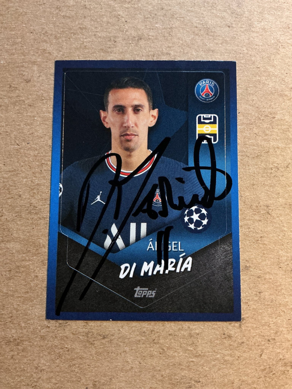 Angel di Maria, Argentina 🇦🇷 Paris Saint-Germain 2021/22 Topps hand signed - Autographs-World