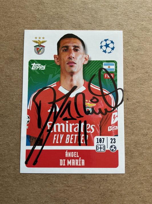 Angel di Maria, Argentina 🇦🇷 SL Benfica 2024/25 Topps hand signed - Autographs-World