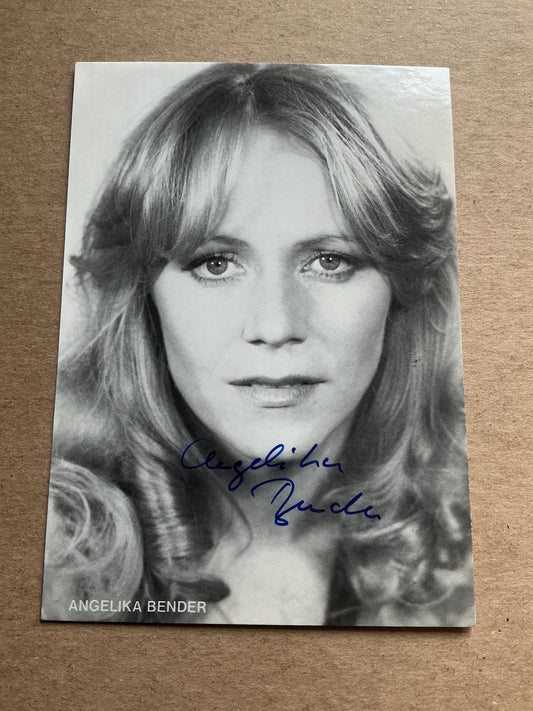 Angelika Bender, Germany 🇩🇪 Actress hand signed - Autographs-World