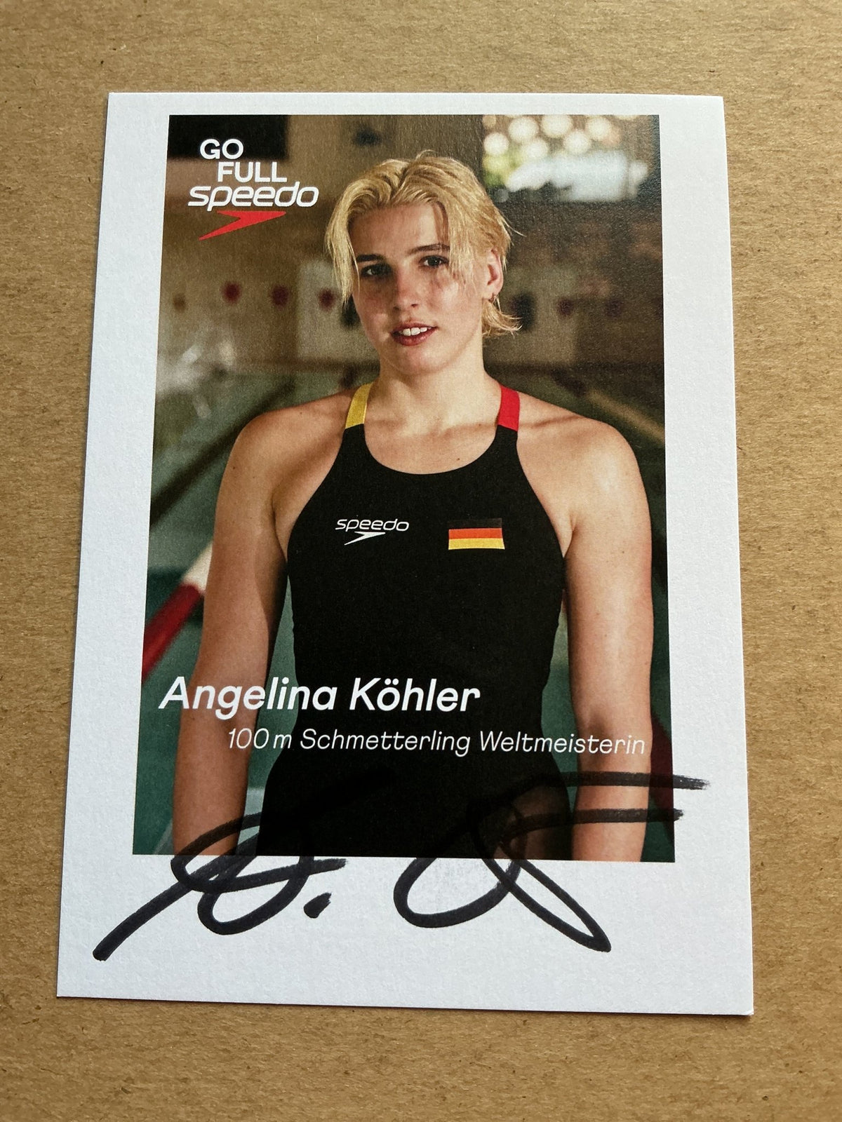 Angelina Köhler, Germany 🇩🇪 Swimming Summer Olympics 2024 hand signed - Autographs-World