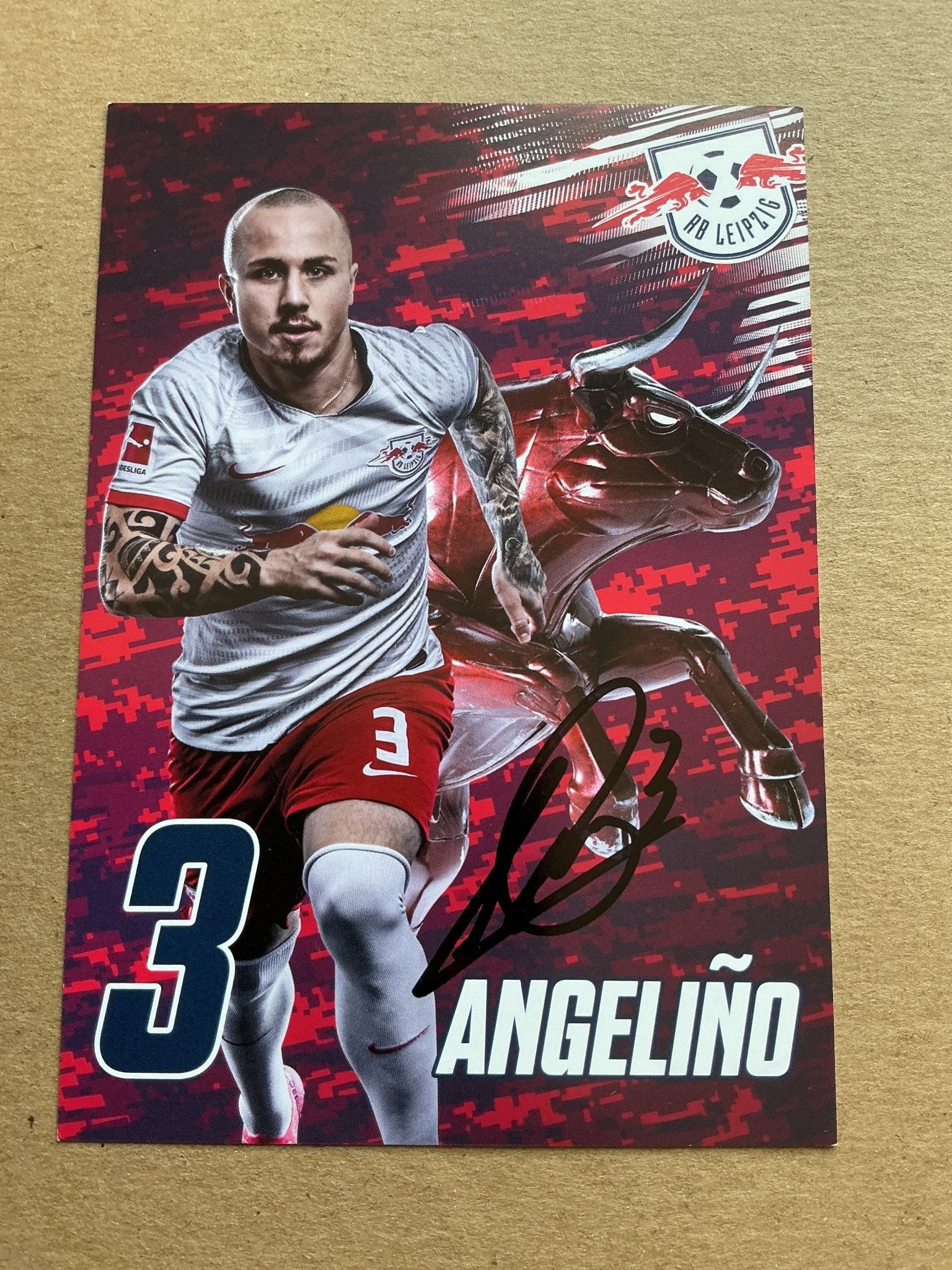 Angeliño, Spain 🇪🇸 RB Leipzig 2019/20 hand signed - Autographs-World