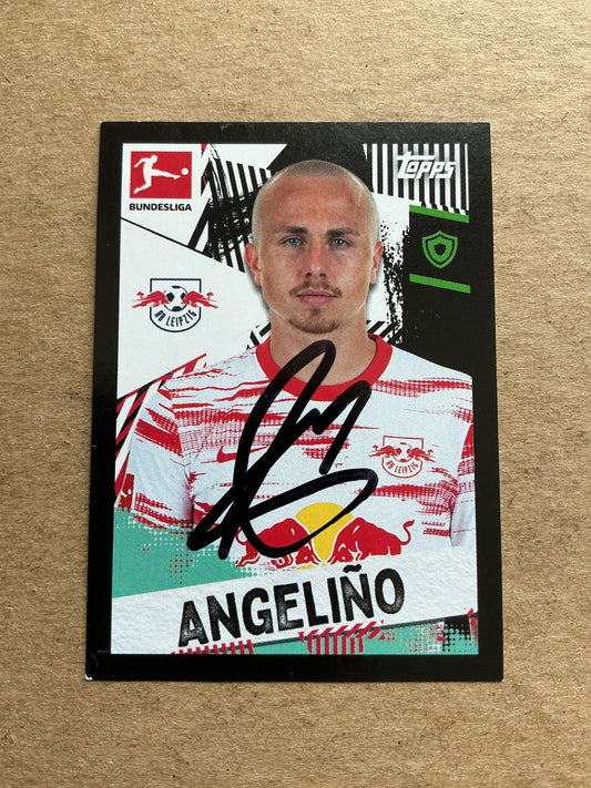 Angelino, Spain 🇪🇸 RB Leipzig 2021/22 Topps hand signed - Autographs-World