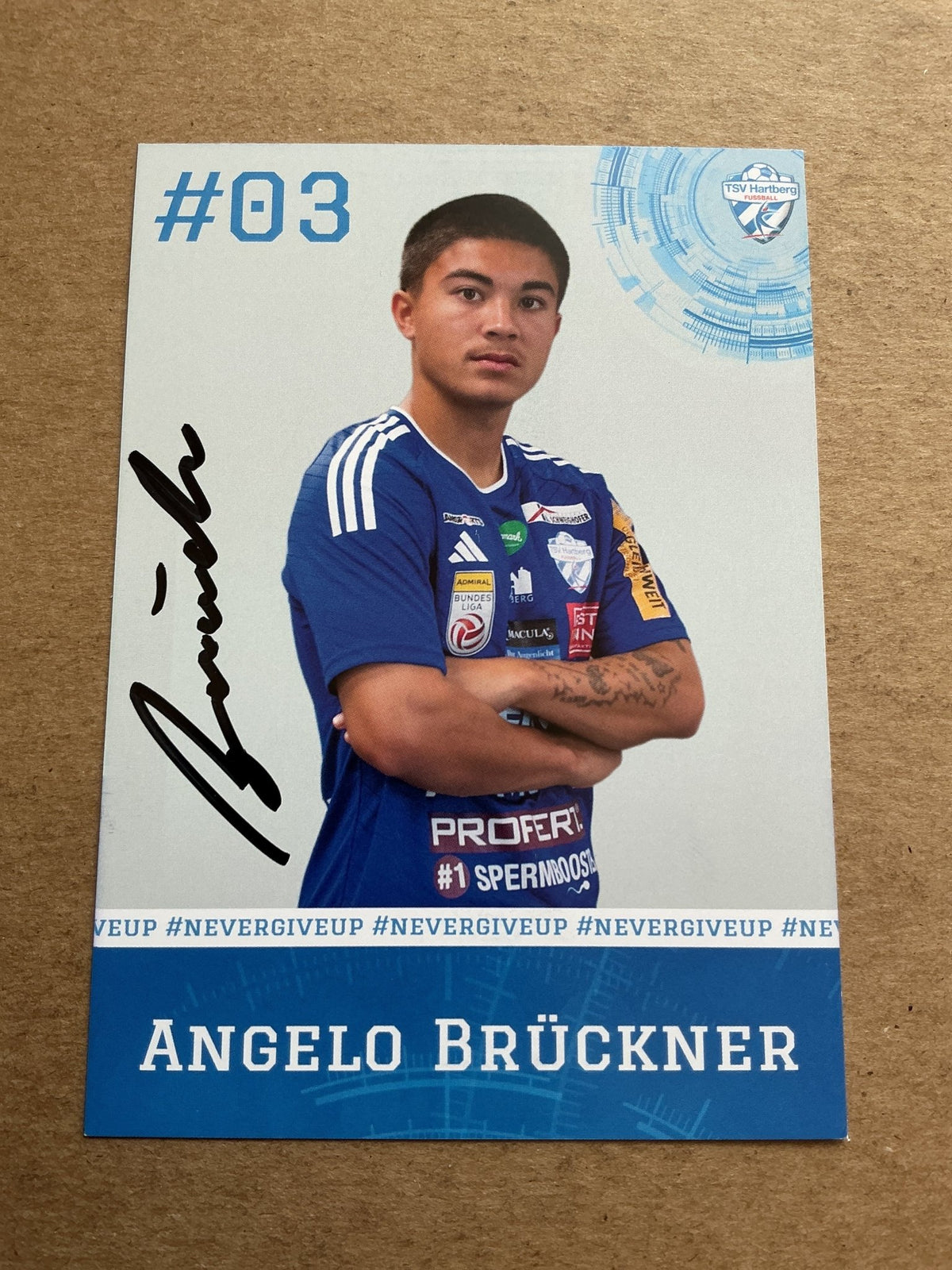 Angelo Brückner, Germany 🇩🇪 TSV Hartberg 2023/24 hand signed - Autographs-World