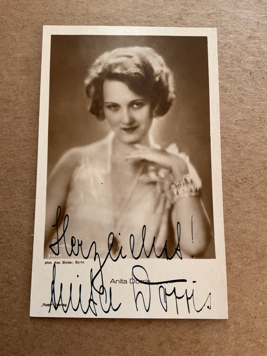 Anita Dorris, Germany 🇩🇪 Actress hand signed - Autographs-World