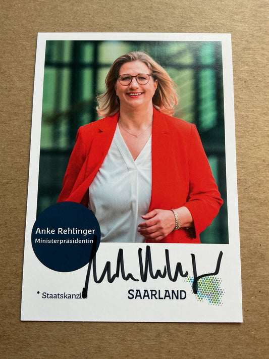 Anke Rehlinger, Germany 🇩🇪 Minister-President Saarland 2024 hand signed - Autographs-World