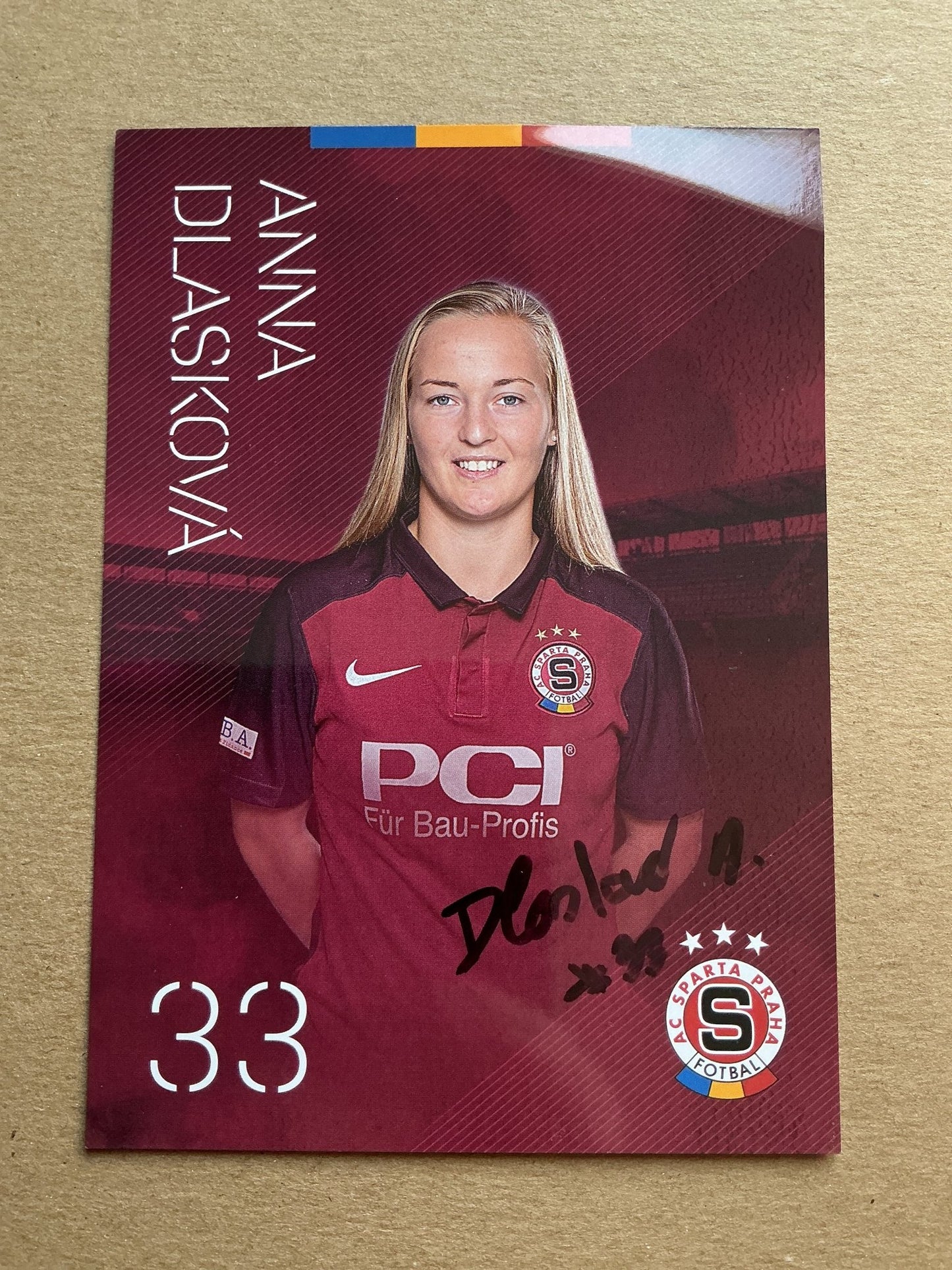 Anna Dlasková, Czech Republic 🇨🇿 Sparta Prague 2021/22 hand signed - Autographs-World