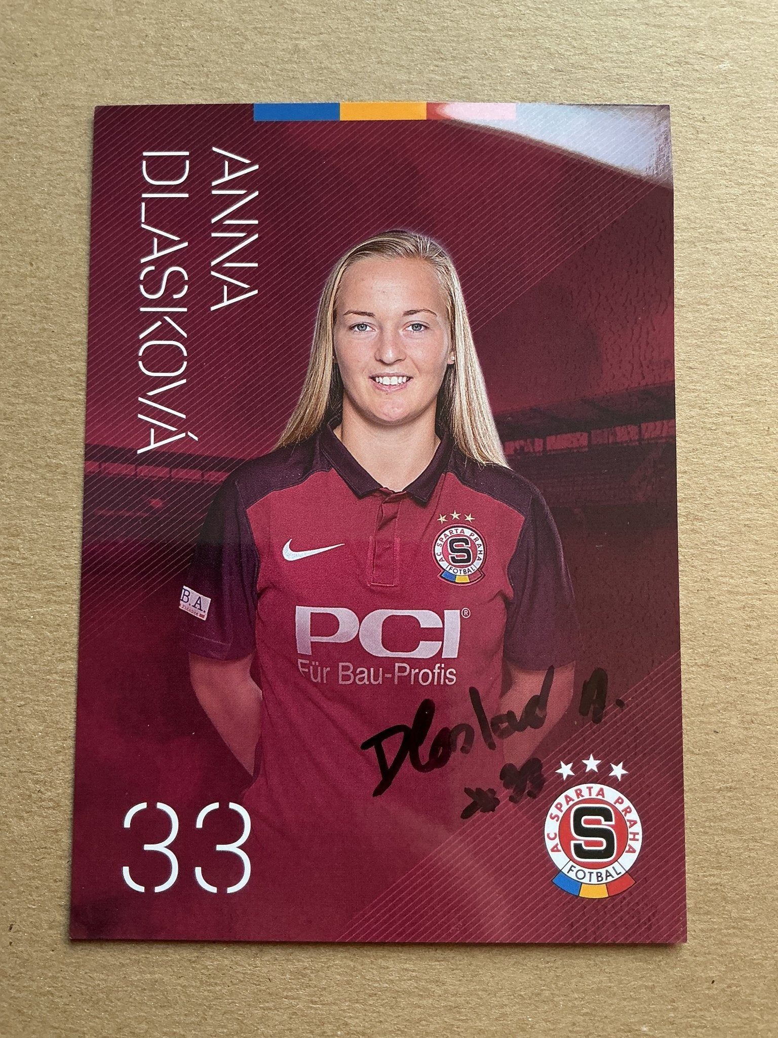 Anna Dlasková, Czech Republic 🇨🇿 Sparta Prague 2021/22 hand signed - Autographs-World