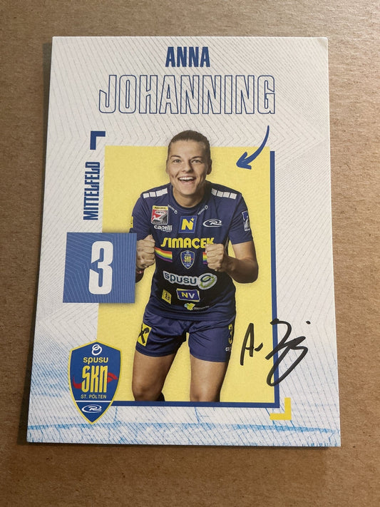 Anna Johanning, Germany 🇩🇪 SKN St. Pölten 2024/25 hand signed - Autographs-World