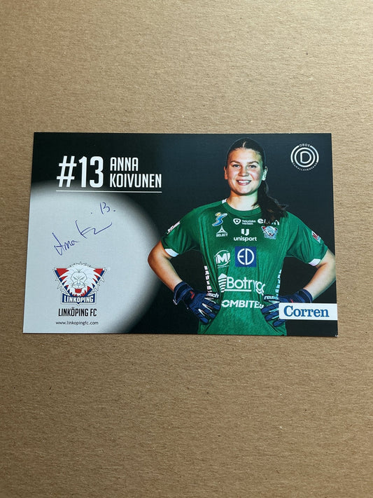Anna Koivunen, Finland 🇫🇮 Linköping FC 2021/22 hand signed - Autographs-World