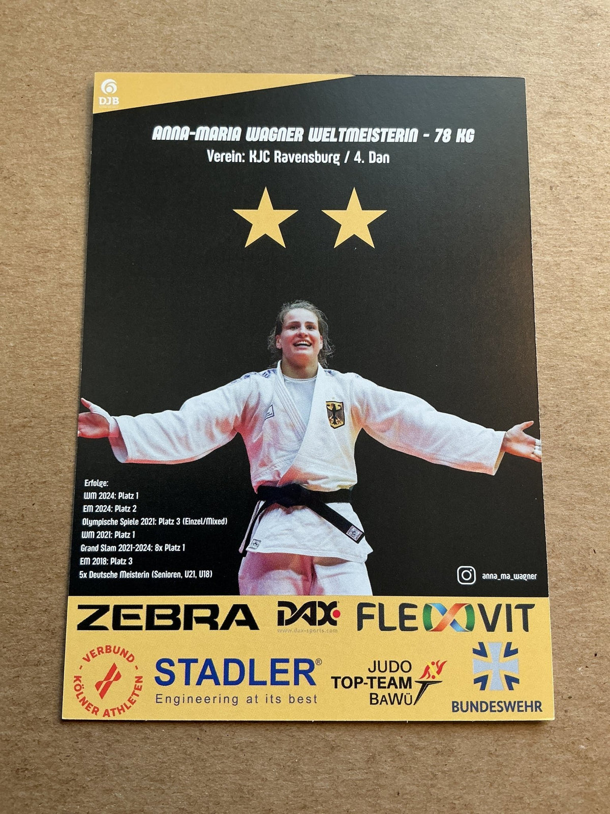 Anna-Maria Wagner, Germany 🇩🇪 Judo Summer Olympics 2024 hand signed - Autographs-World