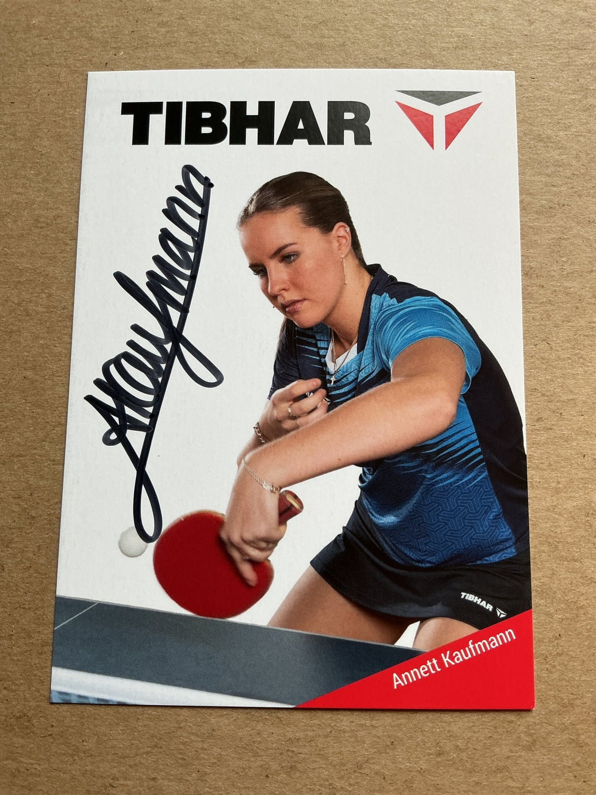 Annett Kaufmann, Germany 🇩🇪 Table Tennis Summer Olympics 2024 hand signed - Autographs-World