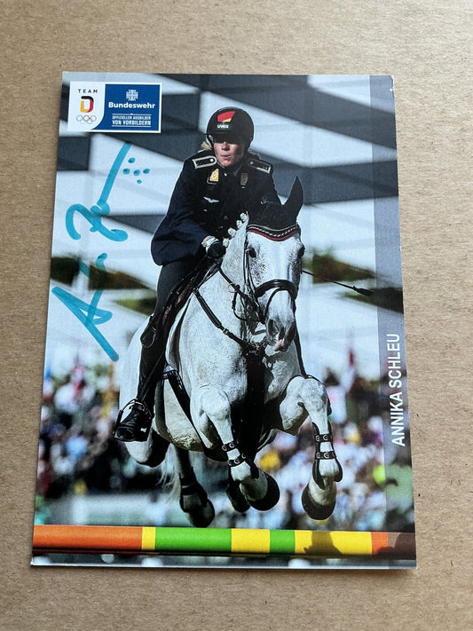 Annika Schleu (Zillekens), Germany 🇩🇪 Pentathlon Summer Olympics 2024 hand signed - Autographs-World