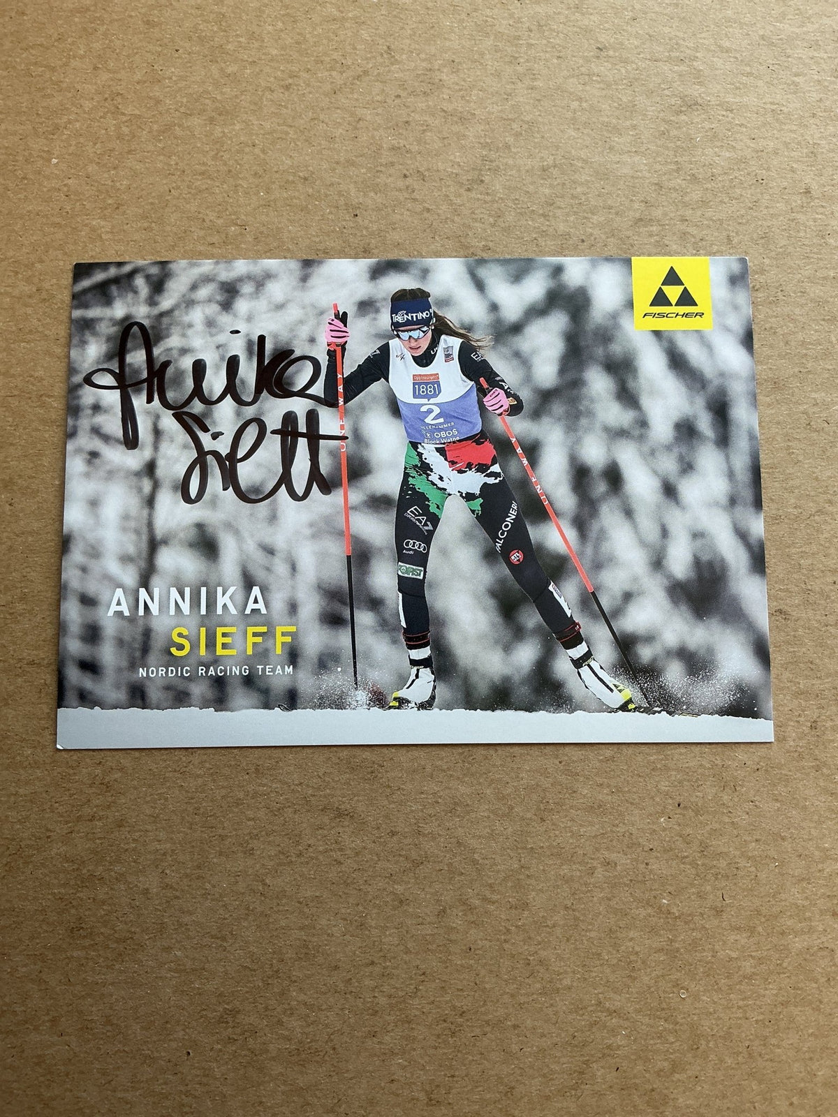 Annika Sieff, Italy 🇮🇹 Nordic Combined Winter Sports 2024/25 hand signed - Autographs-World