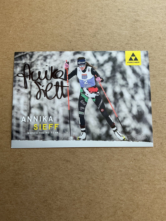 Annika Sieff, Italy 🇮🇹 Nordic Combined Winter Sports 2024/25 hand signed - Autographs-World