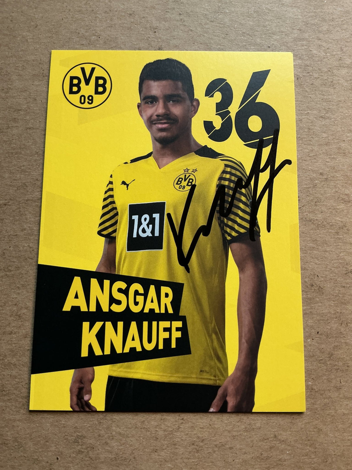 Ansgar Knauff, Germany 🇩🇪 Borussia Dortmund 2021/22 hand signed - Autographs-World