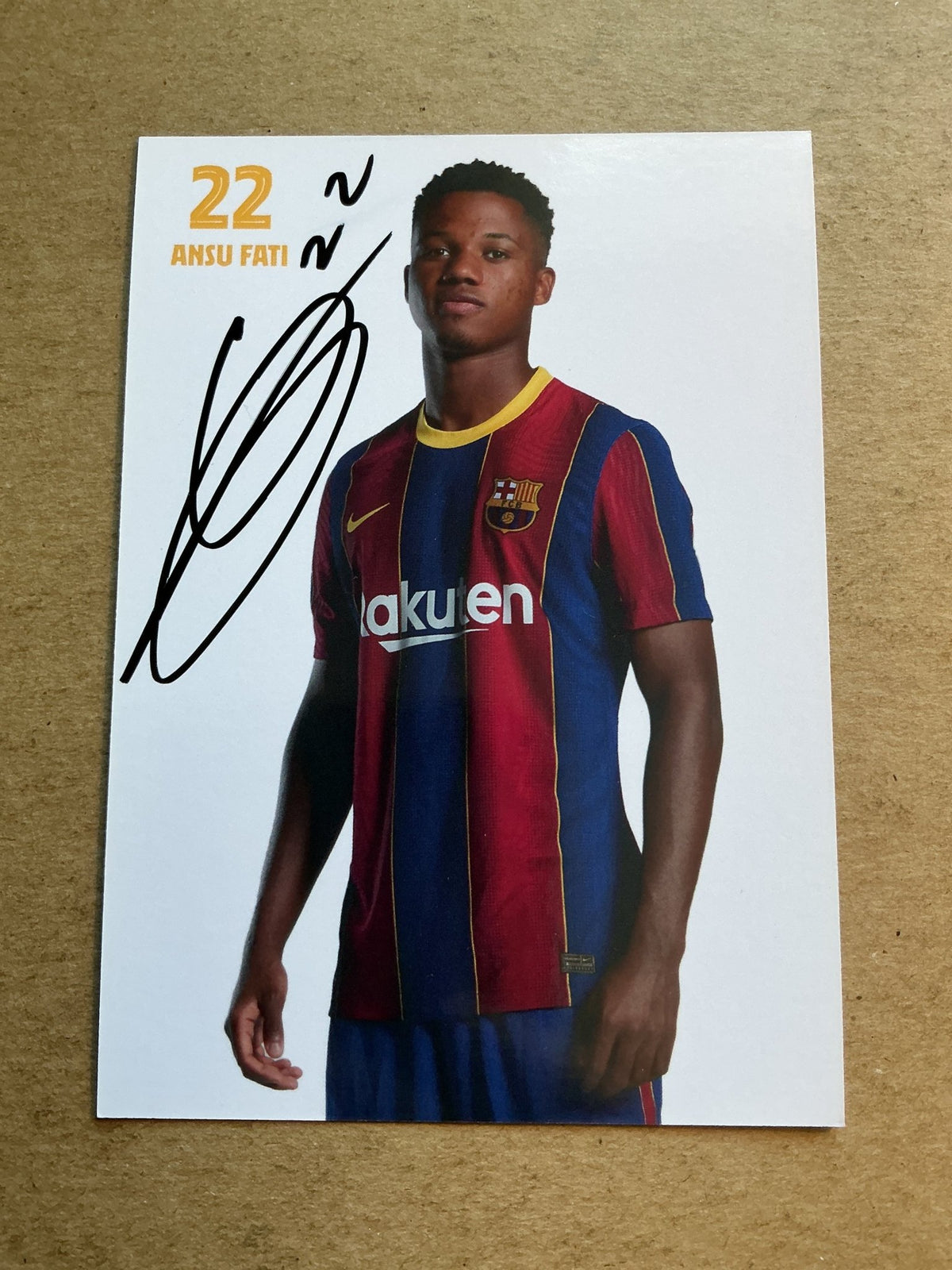Ansu Fati, Spain 🇪🇸 FC Barcelona 2020/21 hand signed - Autographs-World