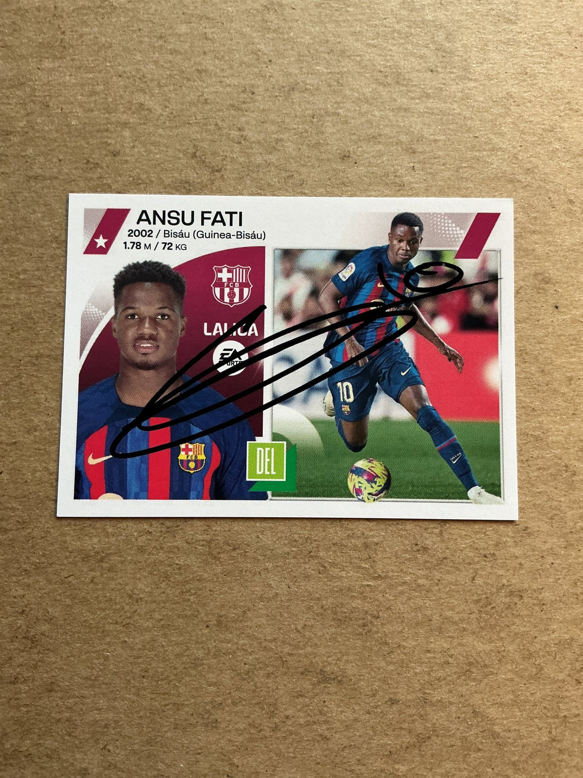 Ansu Fati, Spain 🇪🇸 FC Barcelona 2023/24 Panini hand signed - Autographs-World