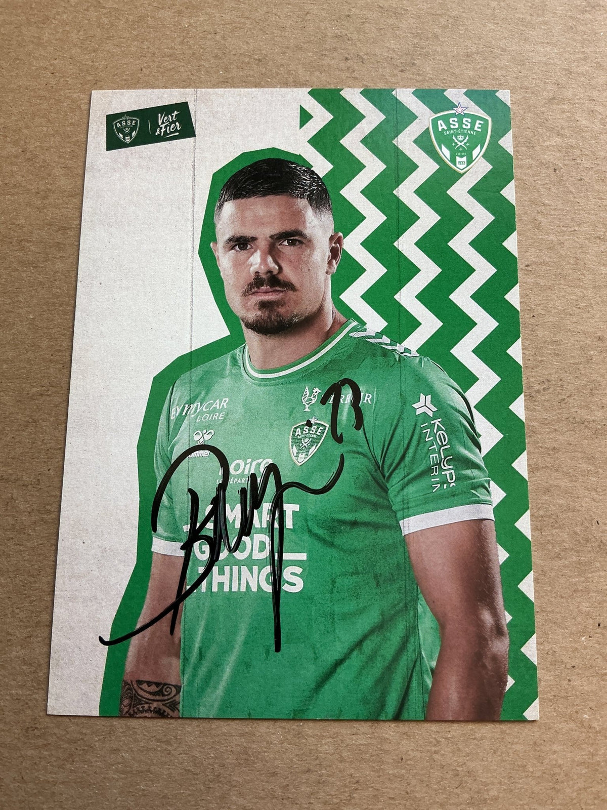 Anthony Briancon, France 🇫🇷 AS Saint-Etienne 2023/24 hand signed - Autographs-World