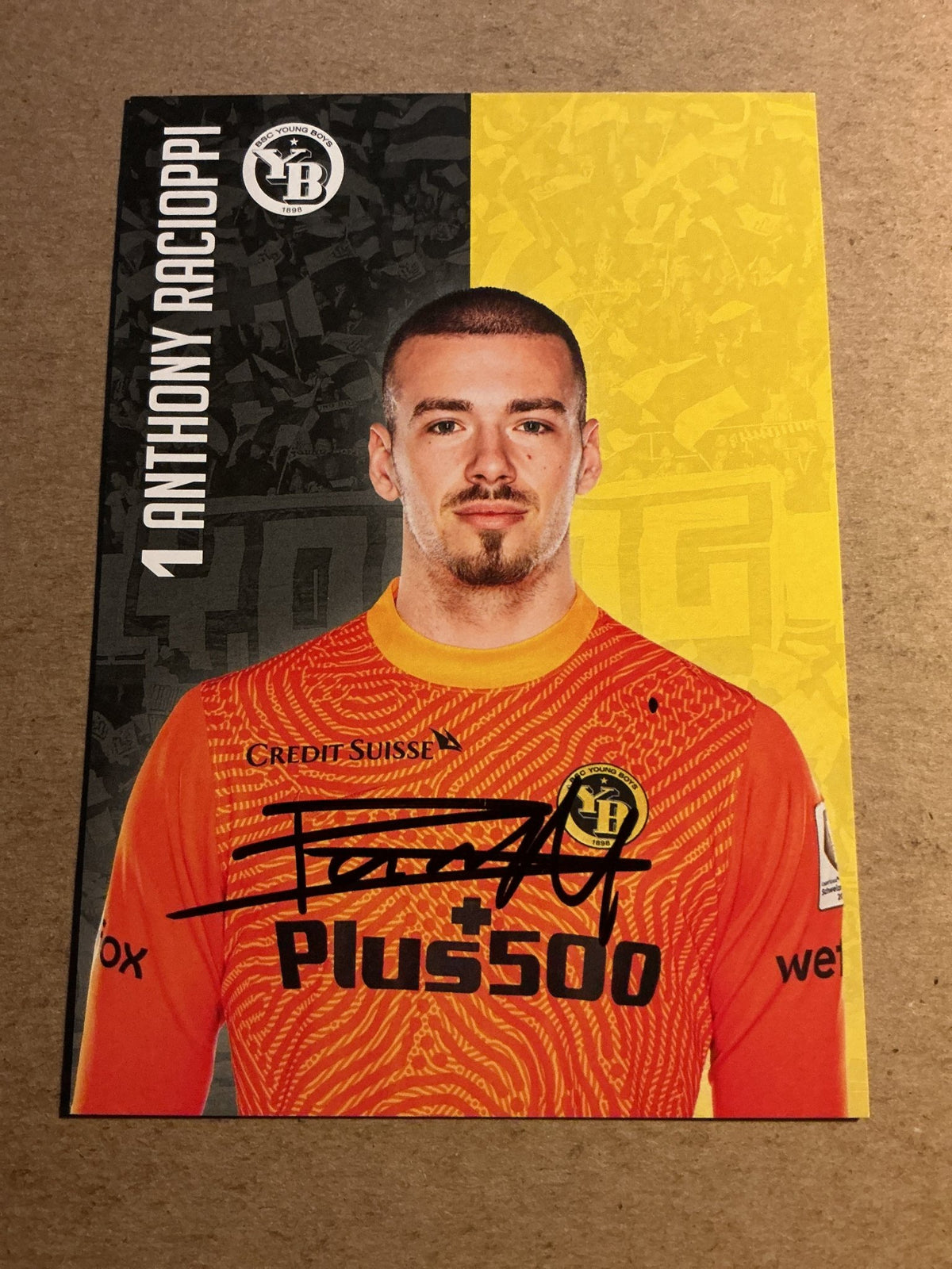 Anthony Racioppi, Switzerland 🇨🇭 BSC Young Boys 2021/22 hand signed - Autographs-World