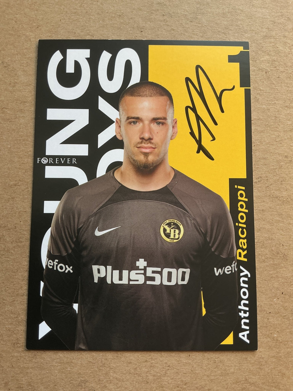 Anthony Racioppi, Switzerland 🇨🇭 BSC Young Boys Bern 2022/23 hand signed - Autographs-World