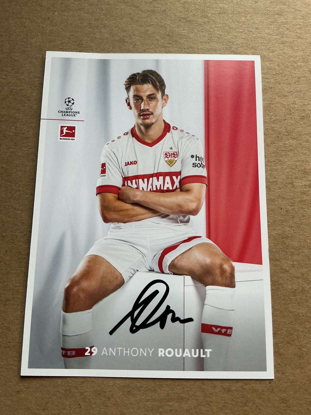 Anthony Rouault, France 🇫🇷 VfB Stuttgart 2024/25 hand signed - Autographs-World