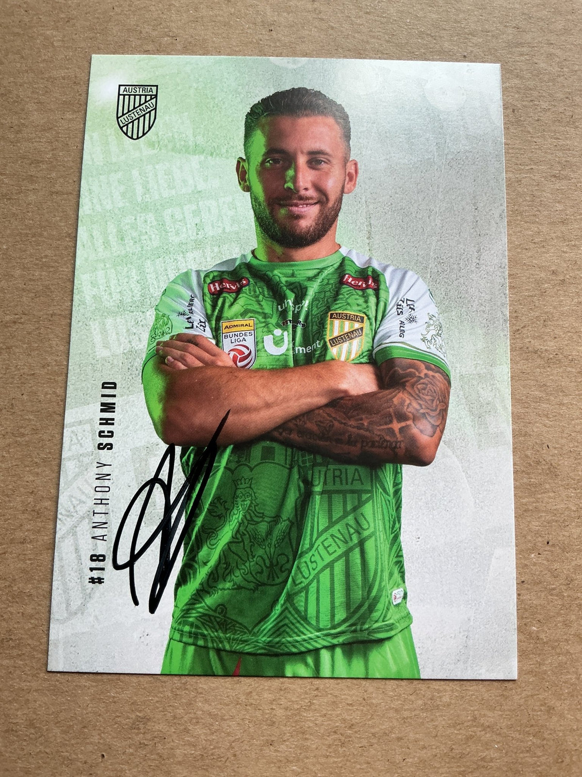 Anthony Schmid, Austria 🇦🇹 SC Austria Lustenau 2023/24 hand signed - Autographs-World