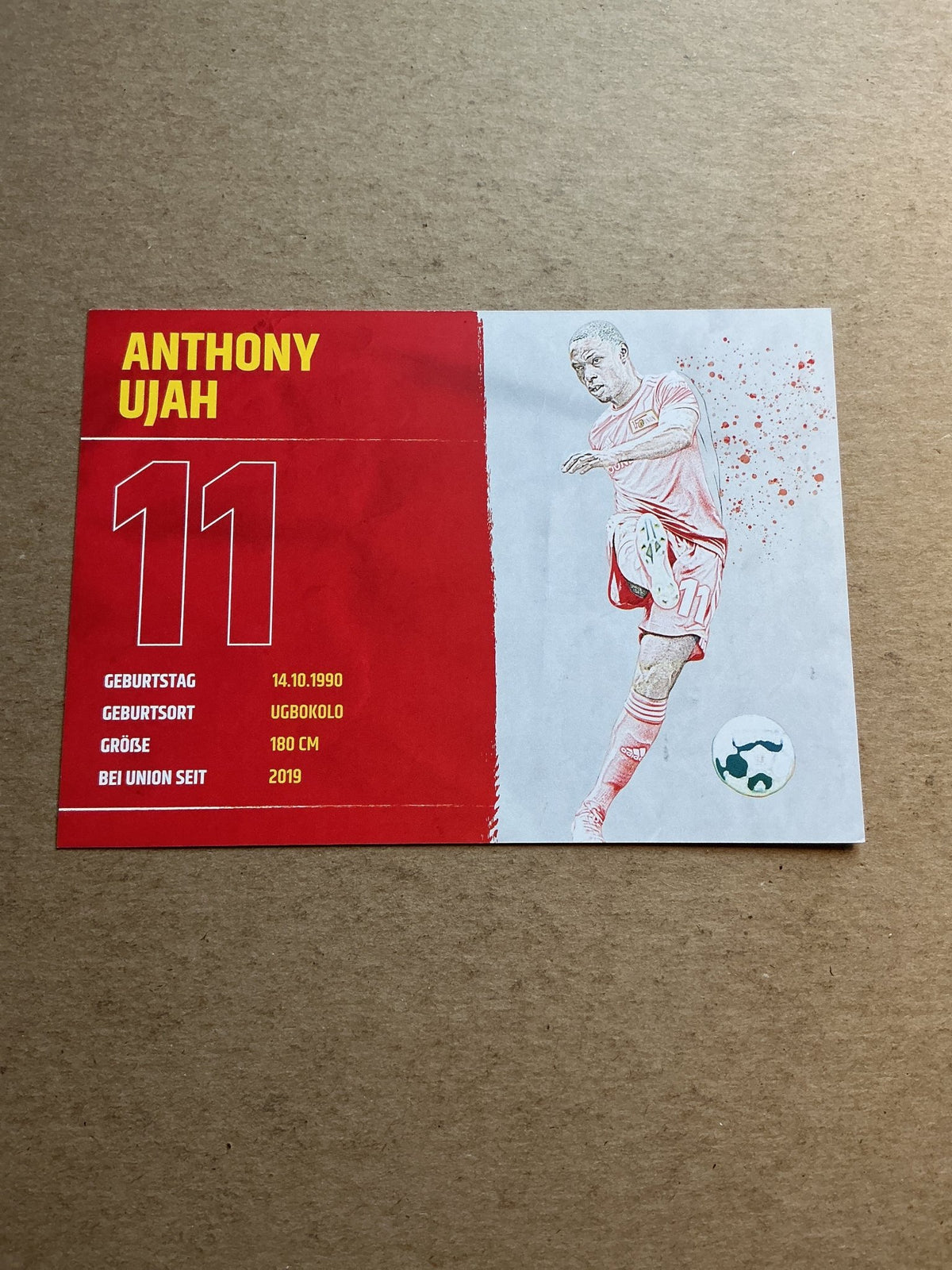 Anthony Ujah, Nigeria 🇳🇬 1.FC Union Berlin 2021/22 hand signed - Autographs-World