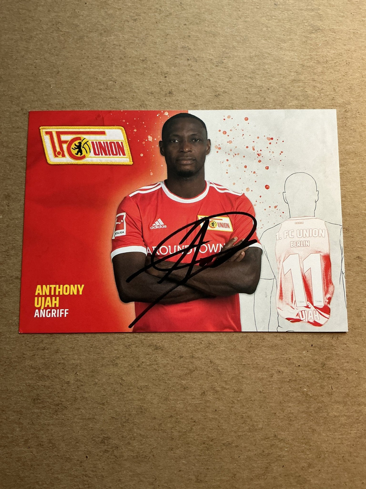 Anthony Ujah, Nigeria 🇳🇬 1.FC Union Berlin 2021/22 hand signed - Autographs-World