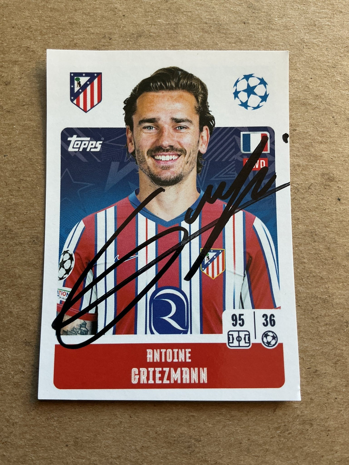 Antoine Griezmann, France 🇫🇷 Atletico Madrid 2024/25 Topps hand signed - Autographs-World