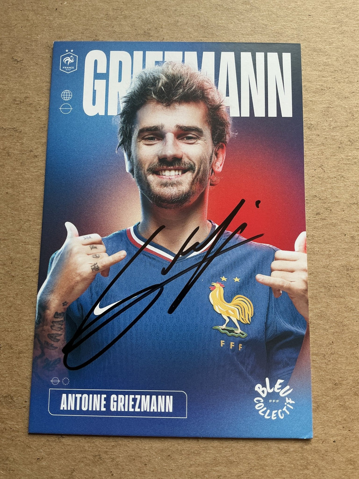 Antoine Griezmann, France 🇫🇷 UEFA Euro Cup 2024 hand signed - Autographs-World