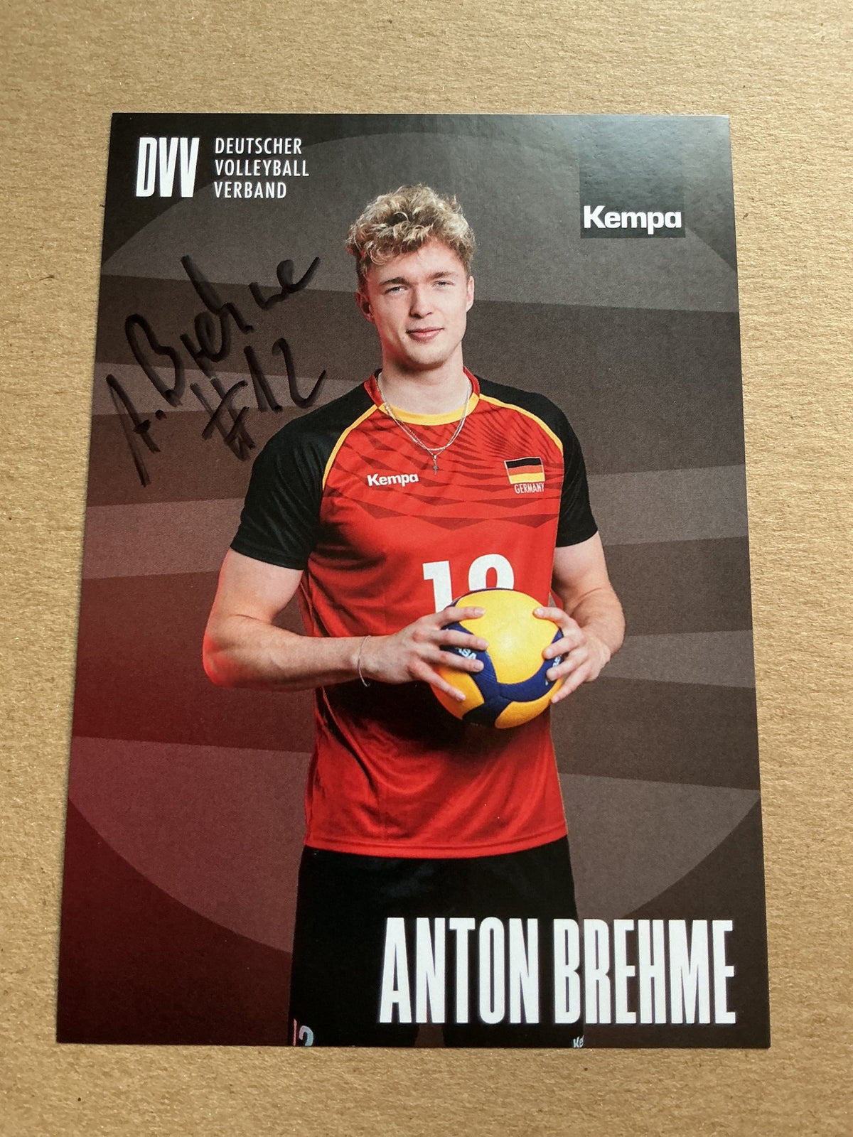 Anton Brehme, Germany 🇩🇪 Volleyball Summer Olympics 2024 hand signed - Autographs-World