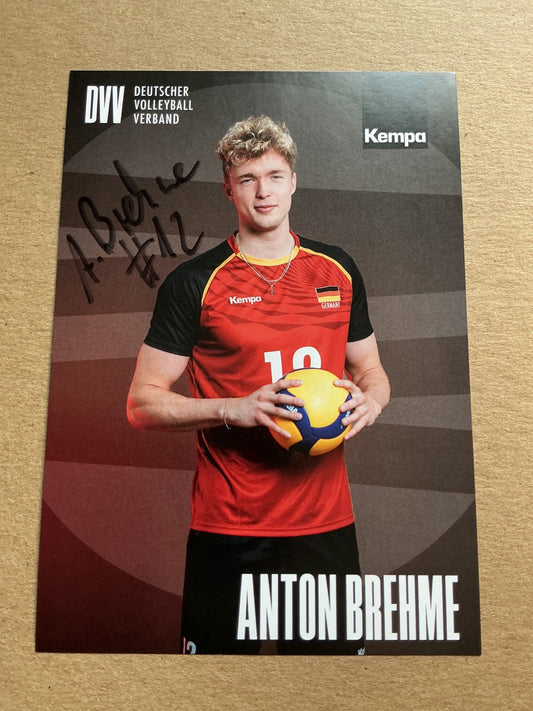 Anton Brehme, Germany 🇩🇪 Volleyball Summer Olympics 2024 hand signed - Autographs-World