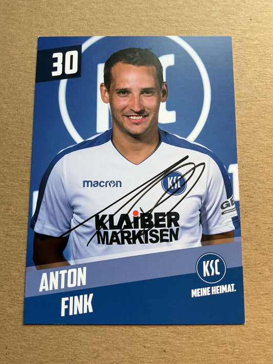 Anton Fink, Germany 🇩🇪 Karlsruher SC 2019/20 hand signed - Autographs-World