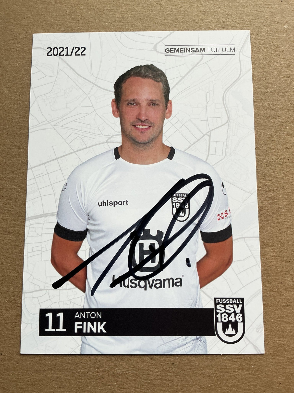 Anton Fink, Germany 🇩🇪 SSV Ulm 1846 2021/22 hand signed - Autographs-World