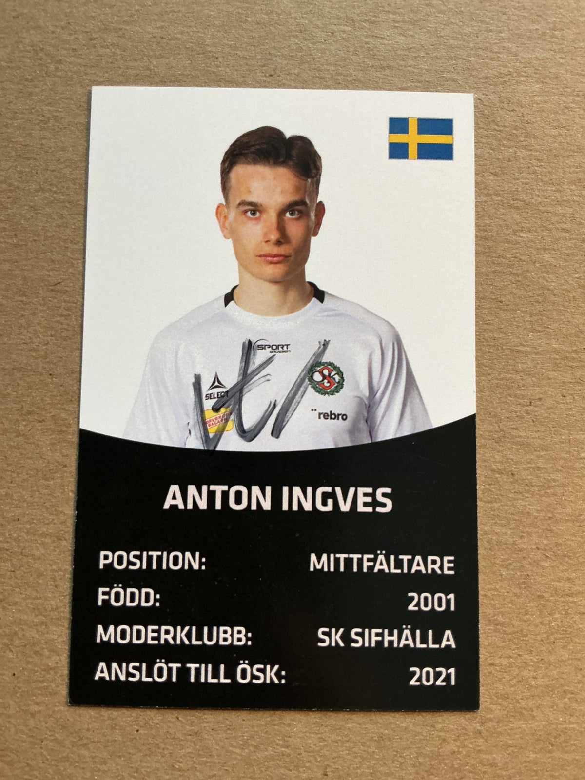 Anton Ingves, Sweden 🇸🇪 Örebro SK 2021/22 hand signed - Autographs-World