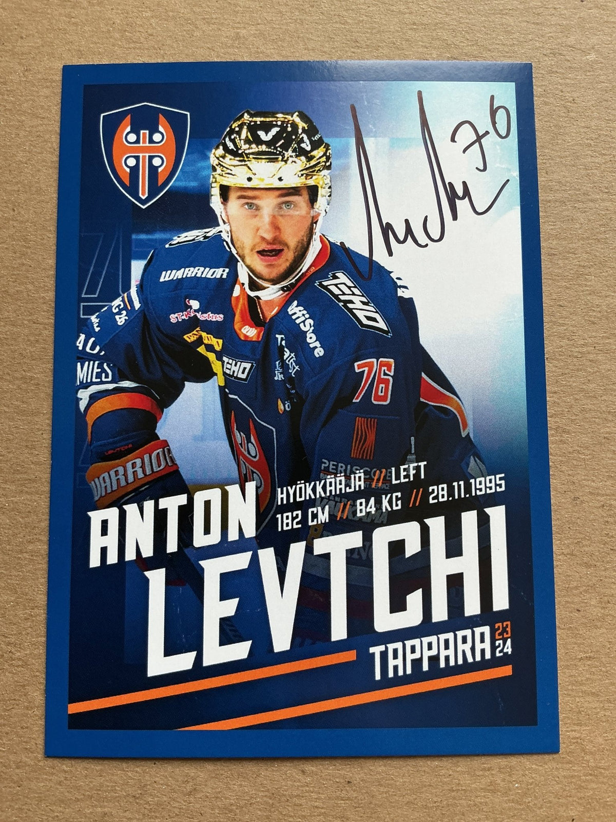 Anton Levtchi, Finland 🇫🇮 Tappara Tampere 2023/24 hand signed - Autographs-World
