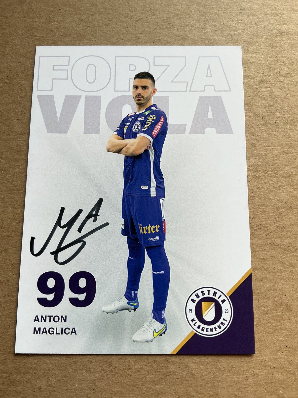 Anton Maglica, Croatia 🇭🇷 Austria Klagenfurt 2023/24 hand signed - Autographs-World