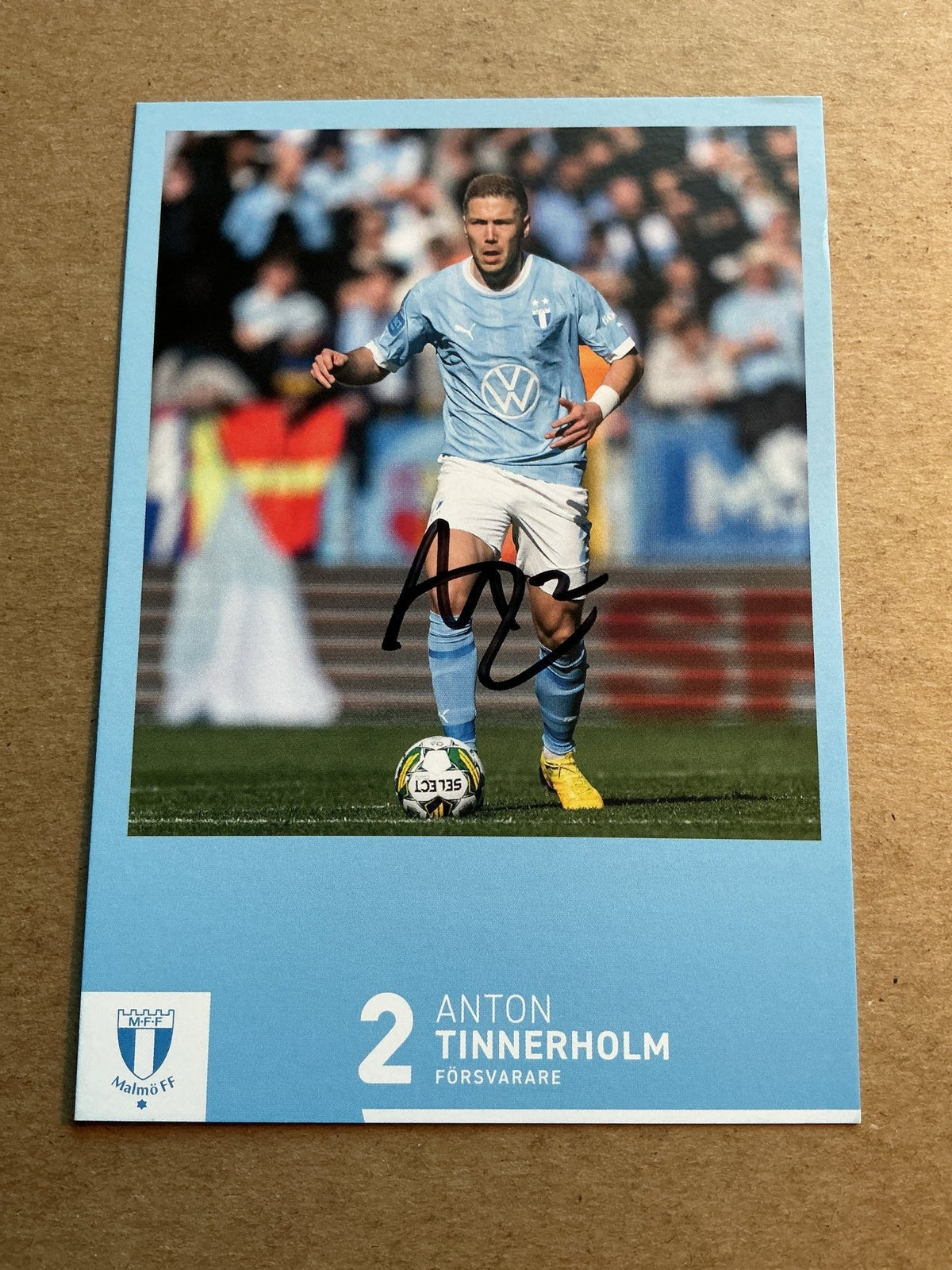 Anton Tinnerholm, Sweden 🇸🇪 Malmö FF 2023/24 hand signed - Autographs-World