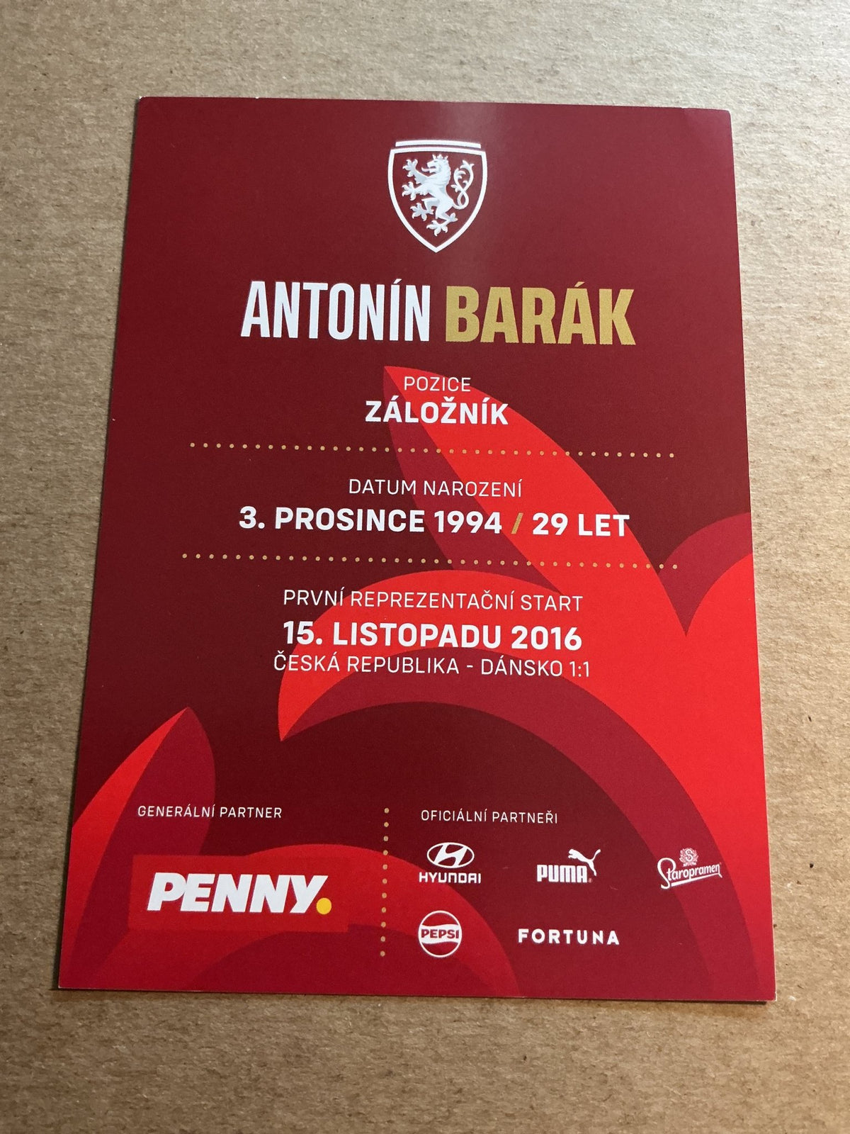 Antoni Barak, Czech Republic 🇨🇿 2023 hand signed - Autographs-World