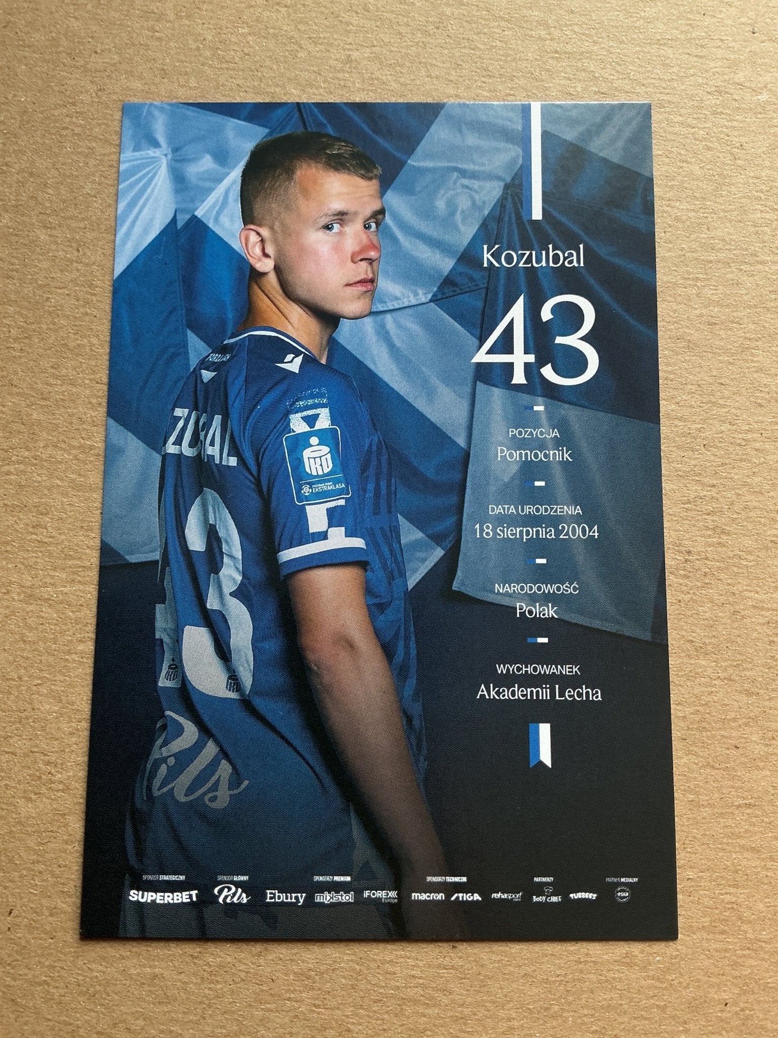 Antoni Kozubal, Poland 🇵🇱 Lech Poznán 2025/26 hand signed - Autographs-World