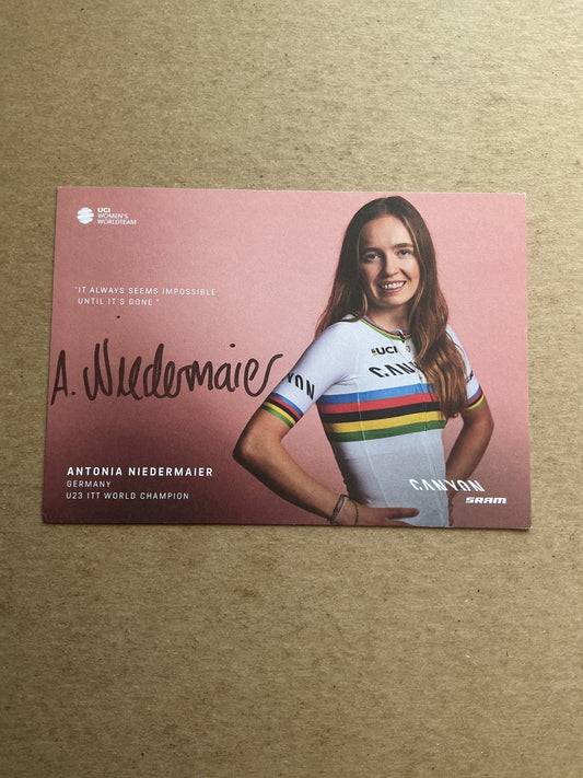 Antonia Niedermaier, Germany 🇩🇪 Cycling Summer Olympics 2024 hand signed - Autographs-World