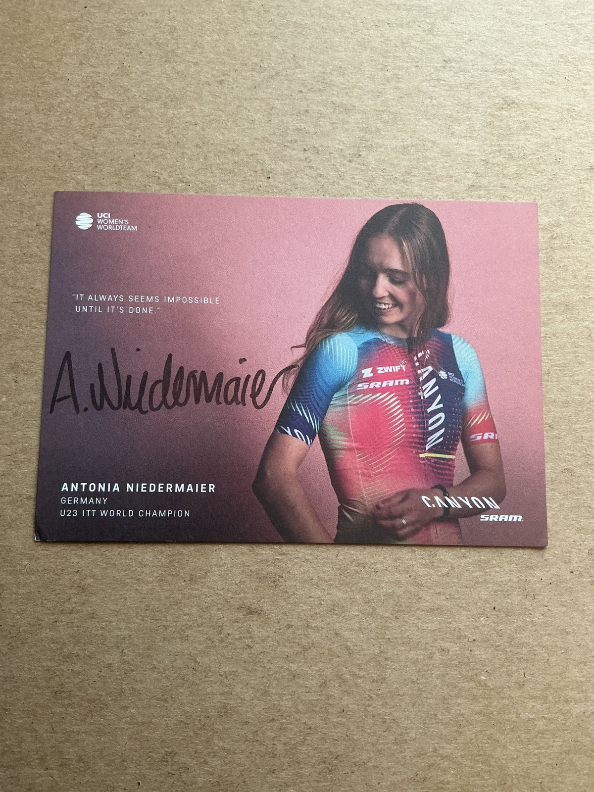 Antonia Niedermaier, Germany 🇩🇪 Cycling Summer Olympics 2024 hand signed - Autographs-World