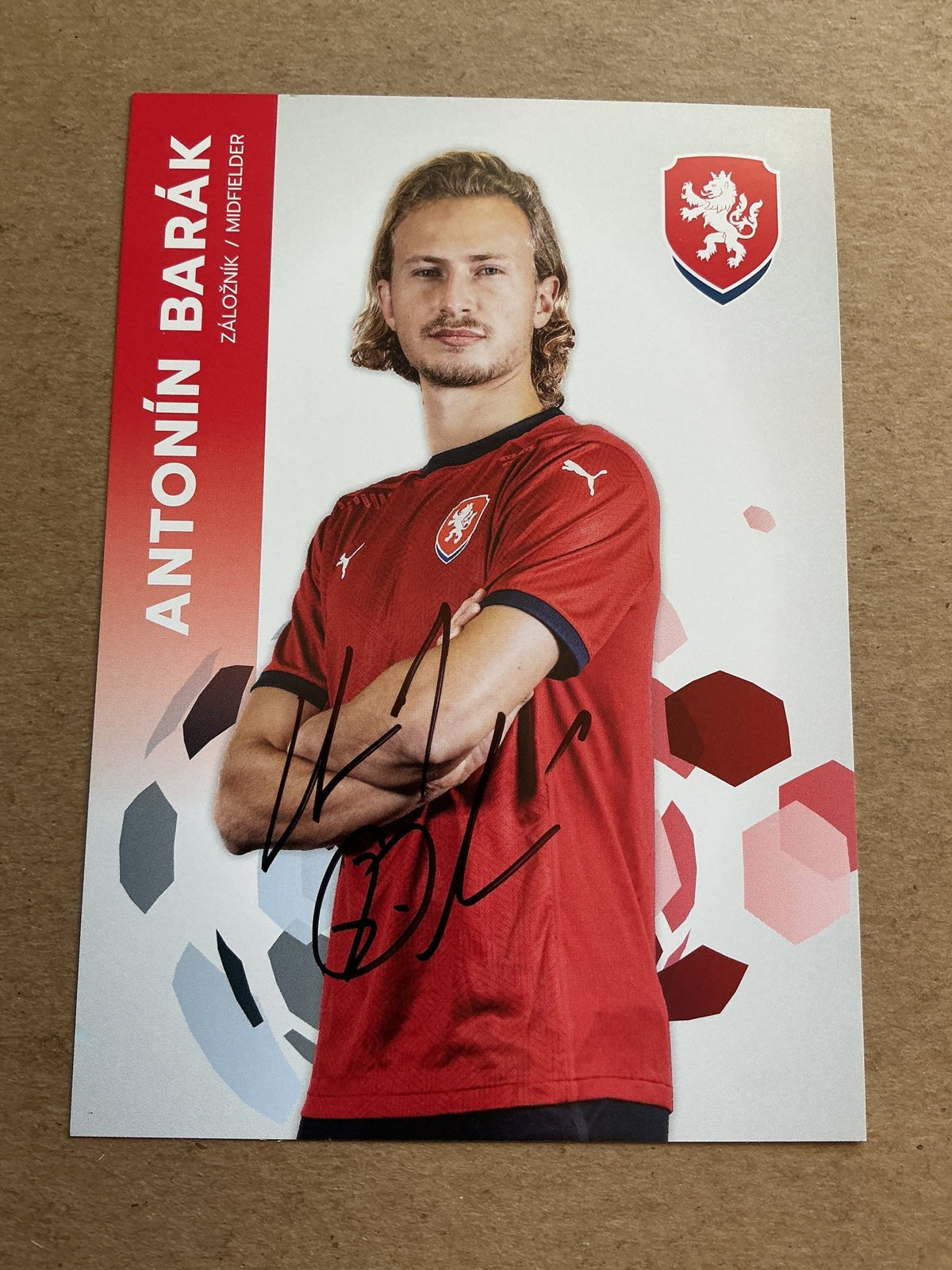 Antonín Barák, Czech Republic 🇨🇿 UEFA Euro Cup 2020 hand signed - Autographs-World