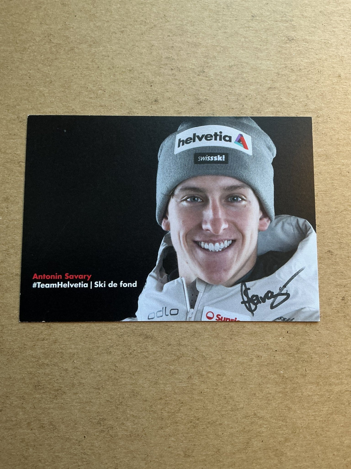 Antonin Savary, Switzerland 🇨🇭Cross Country Winter 2022/23 hand signed - Autographs-World