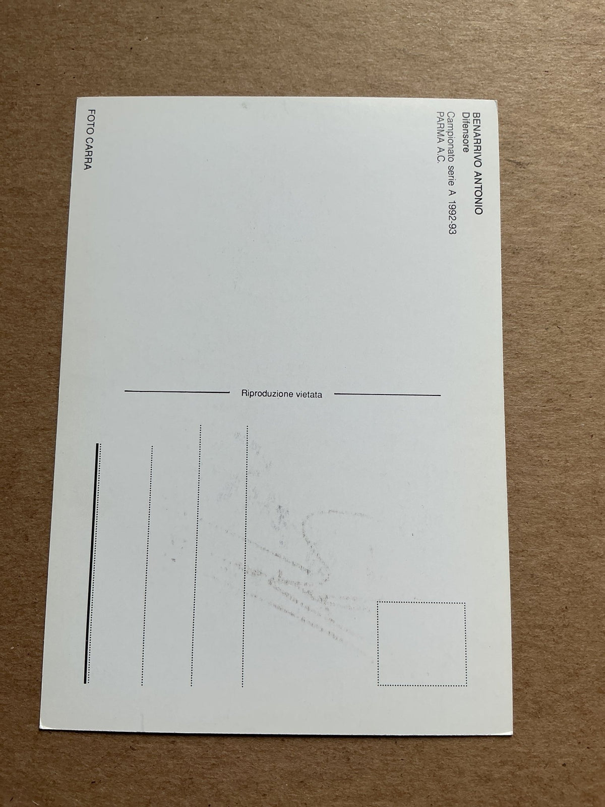 Antonio Benarrivo, Italy 🇮🇹 AC Parma 1992/93 hand signed - Autographs-World