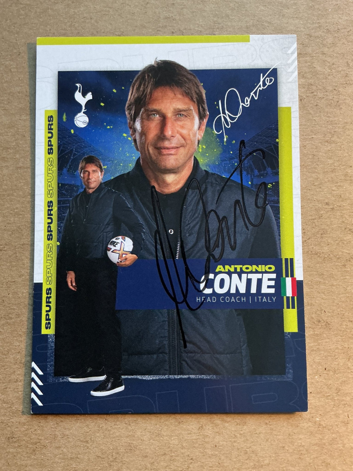 Antonio Conte, Italy 🇮🇹 Tottenham Hotspur 2022/23 hand signed - Autographs-World