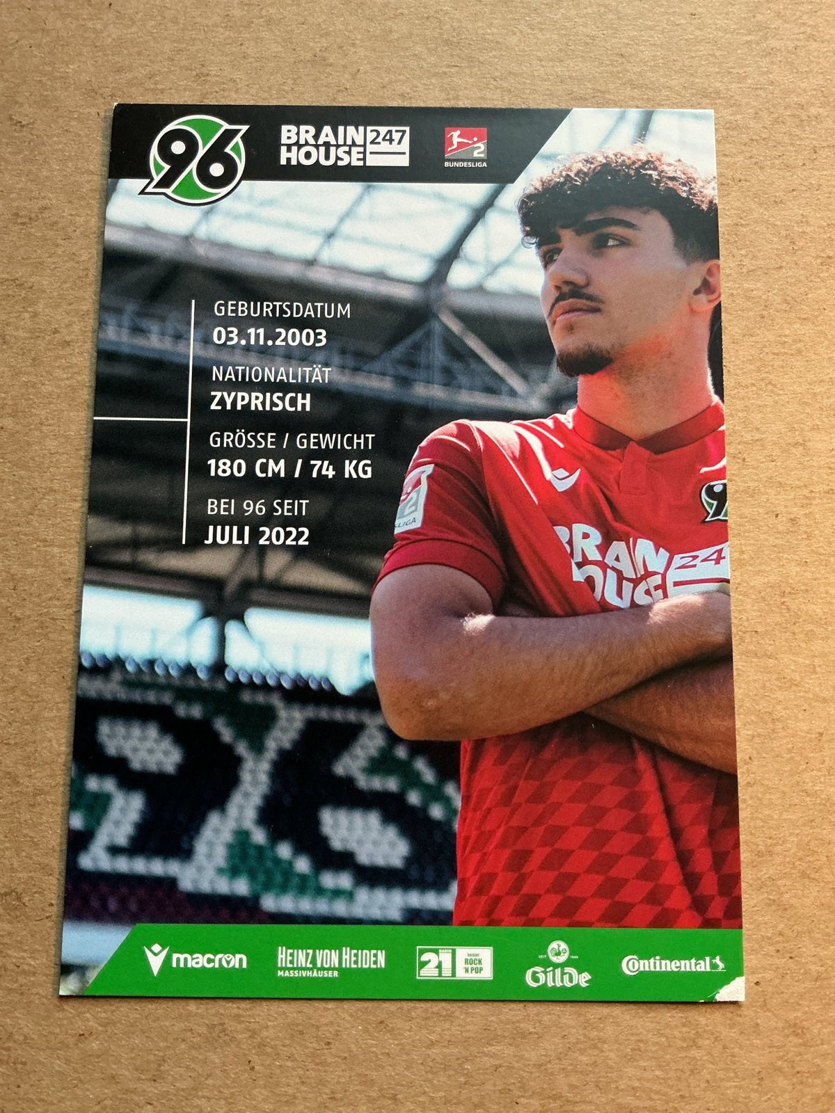 António Fóti, Cyprus 🇨🇾 Hannover 96 2022/23 hand signed - Autographs-World