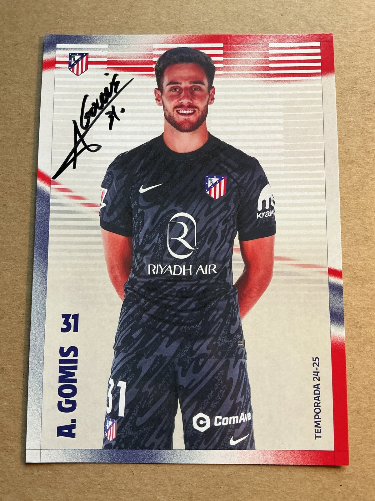 Antonio Gomis, Spain 🇪🇸 Atletico Madrid 2024/25 hand signed - Autographs-World